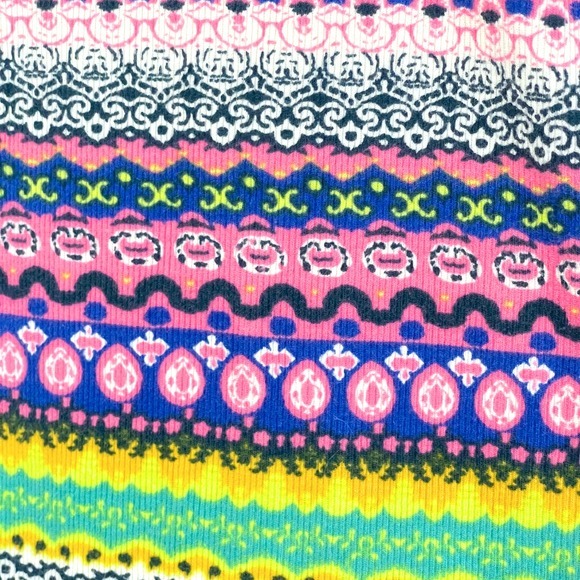 Mossimo Vintage‎ Y2K Retro Tank Top Womens Size M Rainbow Stripe Long Stretch - Picture 4 of 8